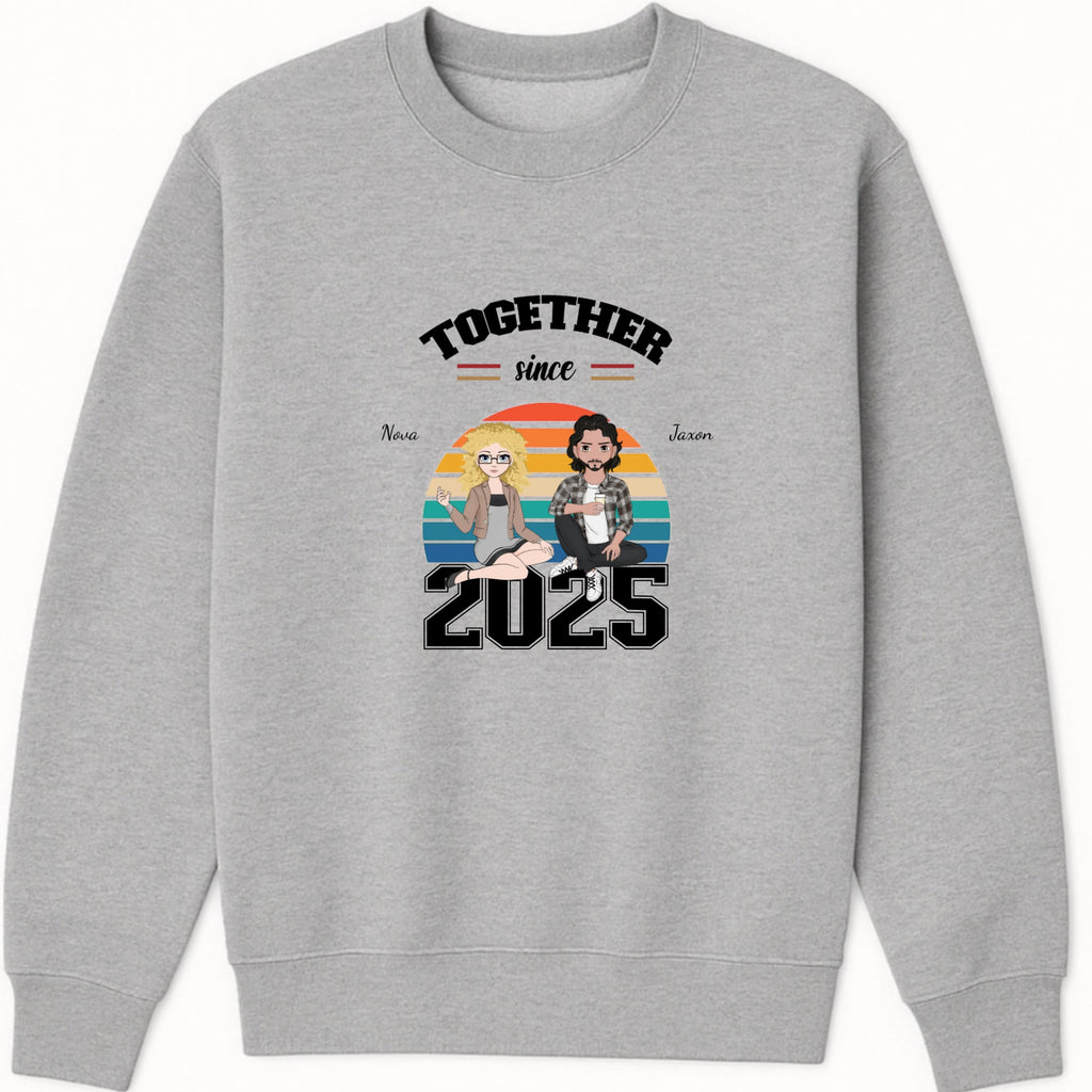 Together since 2025 Sweatshirt hero product mockup