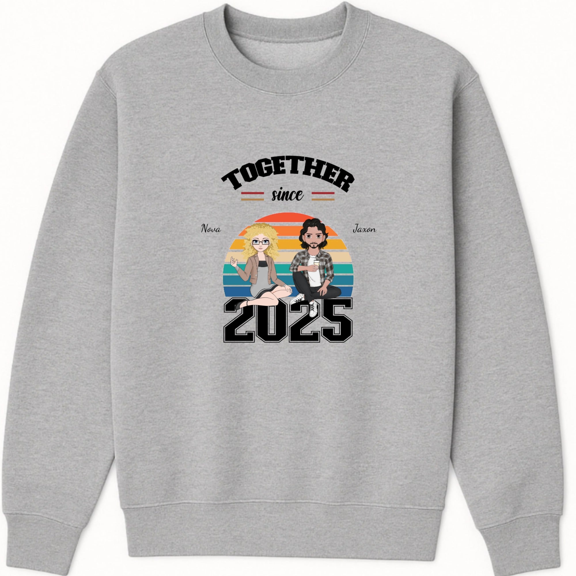 Together since 2025 Sweatshirt hero product mockup