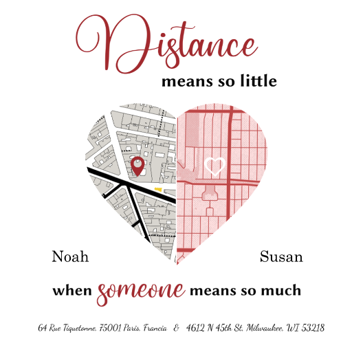 Distance means so little when someone means so much Hoodie color variation 2