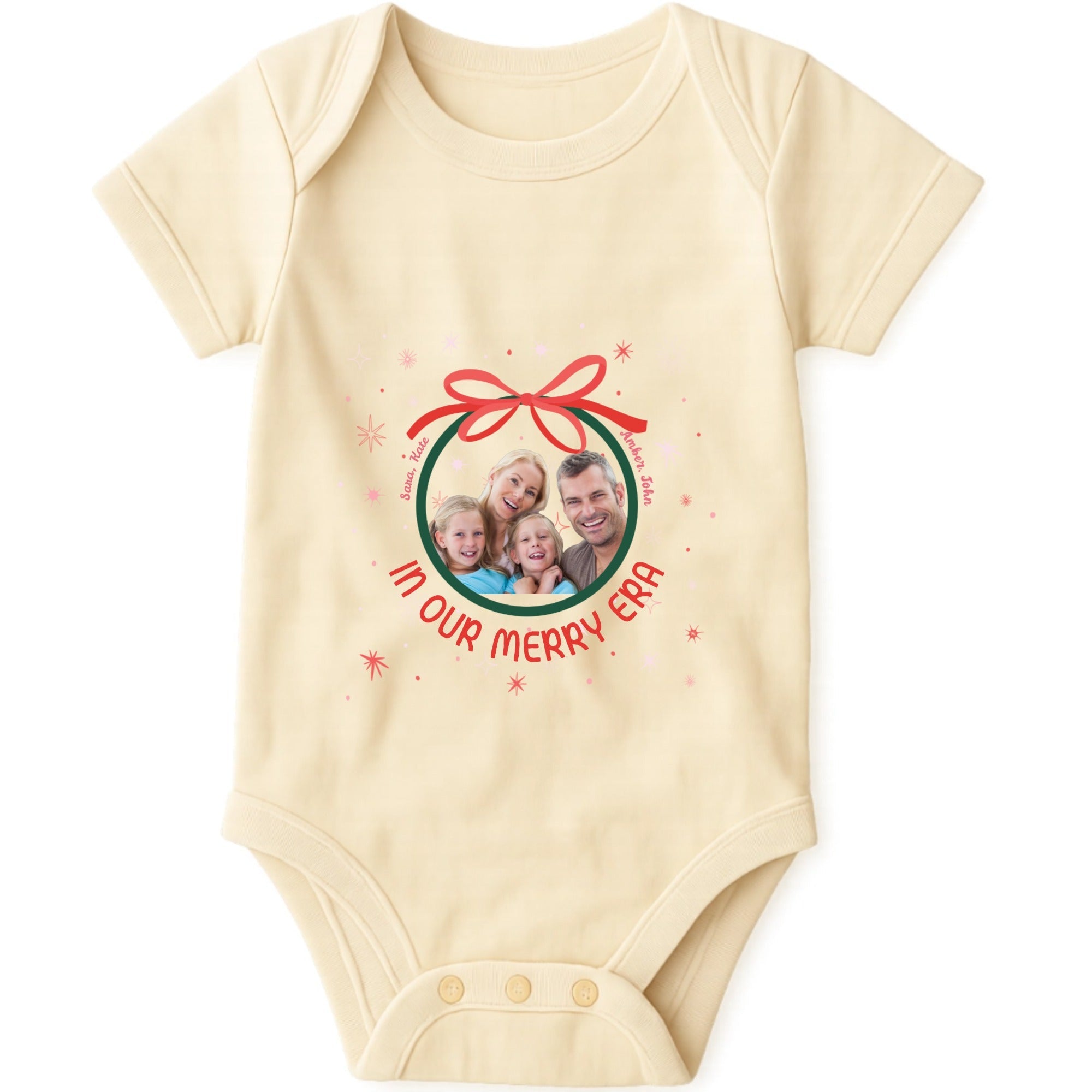 Christmas Bow Baby Onesie