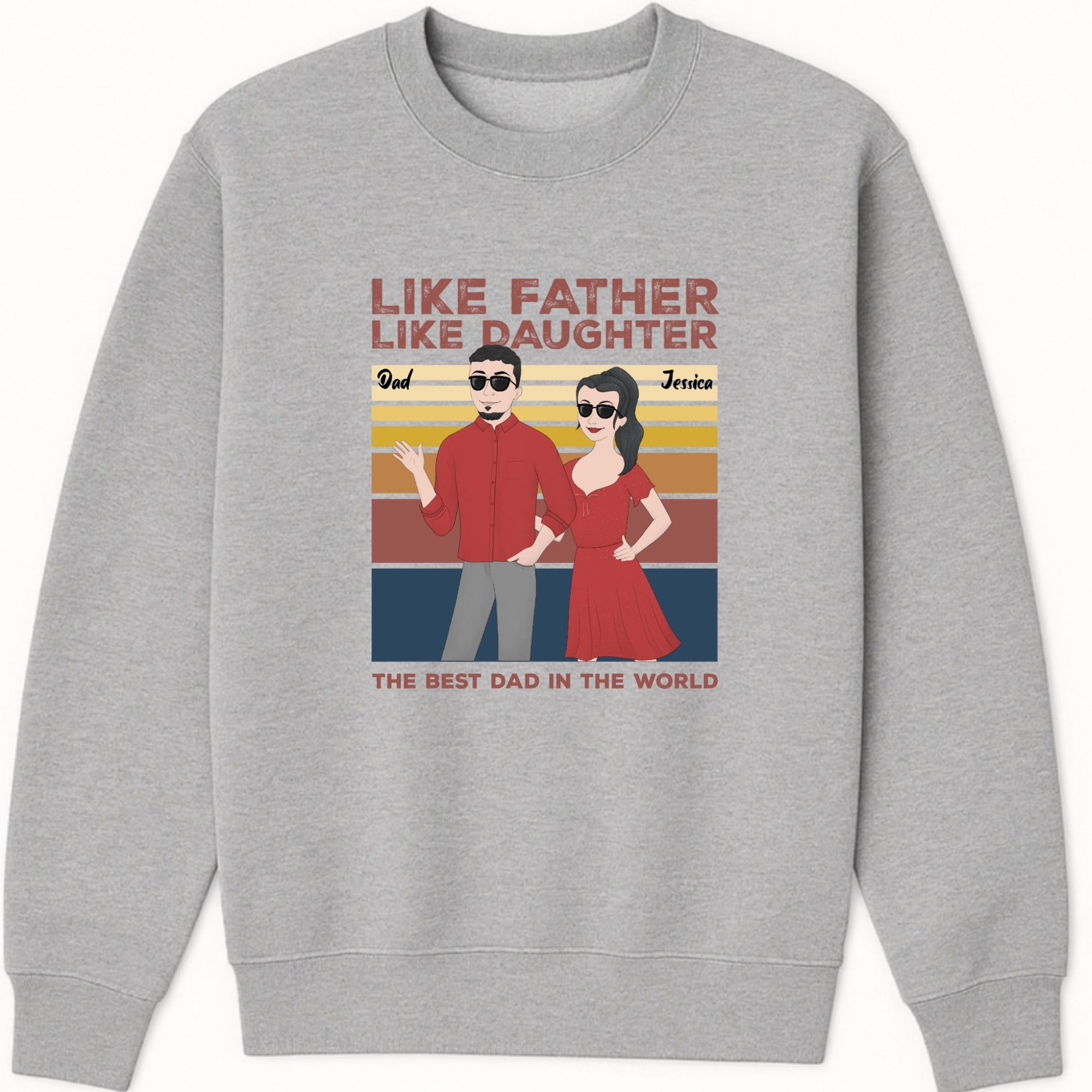 Like father, like daughter Sweatshirt hero product mockup