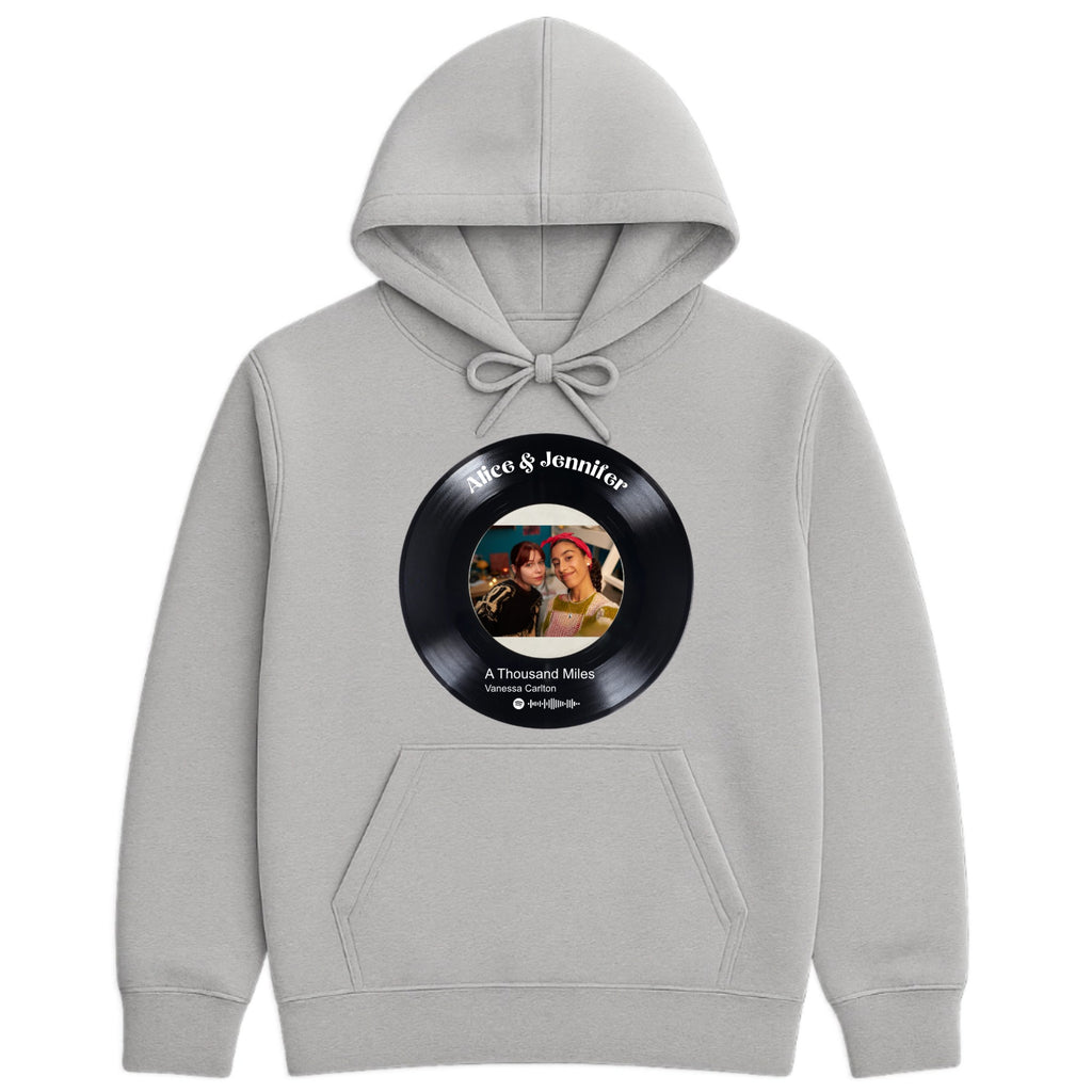 Music Player Vinyl Record Spotify Hoodie hero product mockup