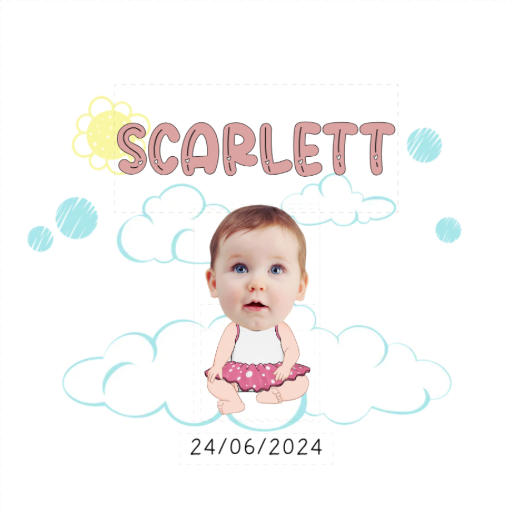 Baby Face Cutout Tote Bag alternate product view 2