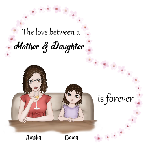 The love between a mother and daughter is forever Sweatshirt alternate product view 2