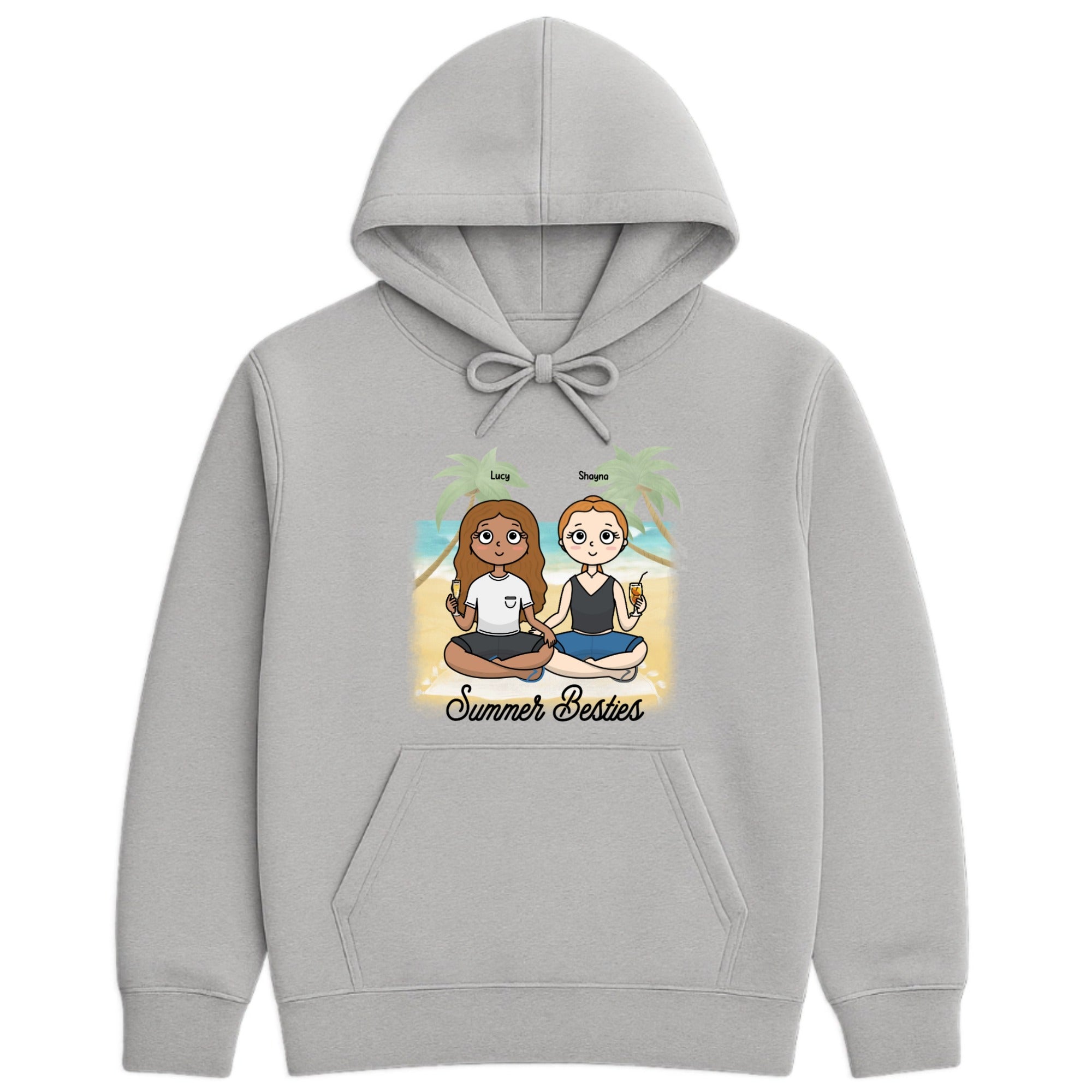 Summer Besties Hoodie hero product mockup