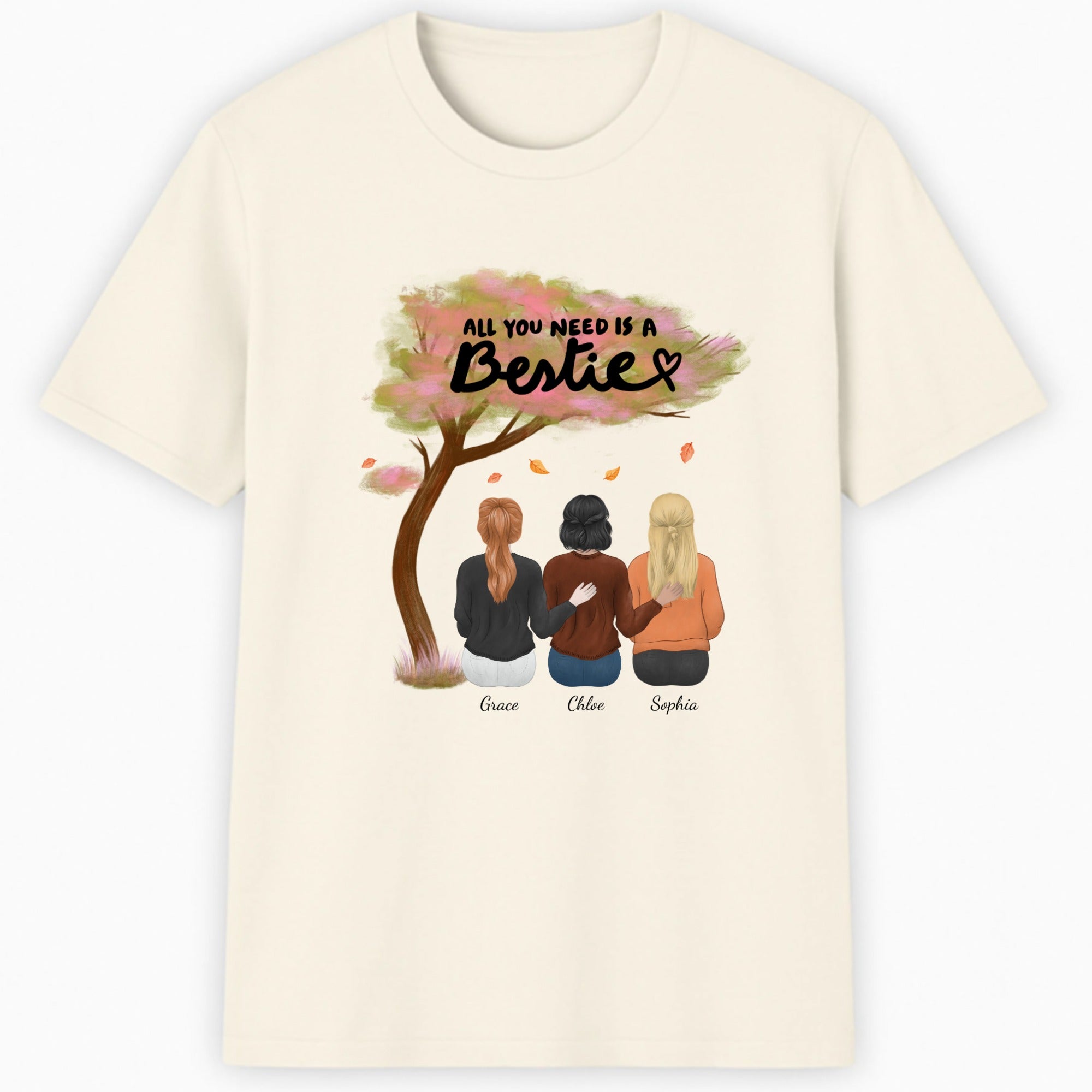 All you need is a Bestie Classic T-Shirt hero product mockup