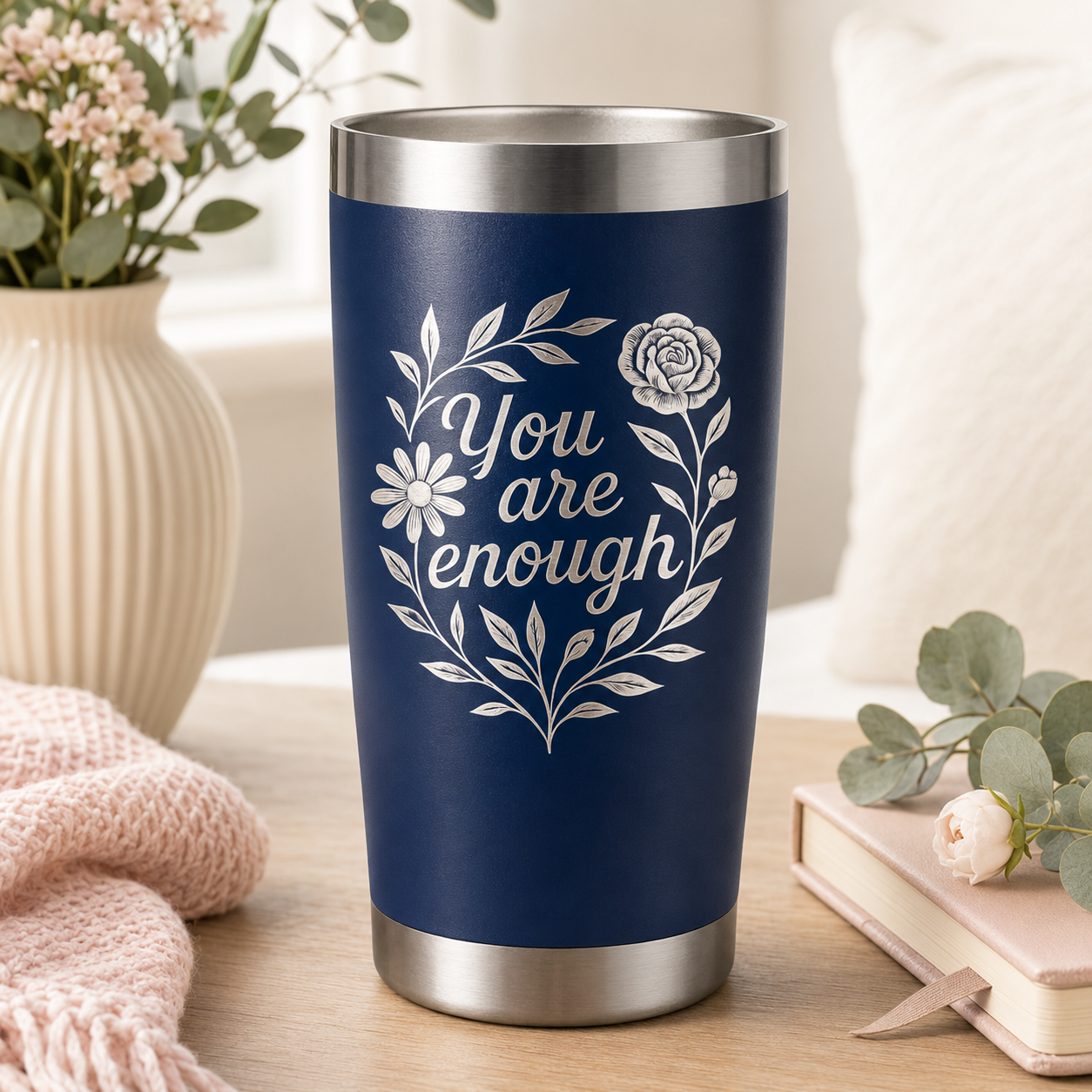 You Are Enough 20oz Tumbler lifestyle hero image