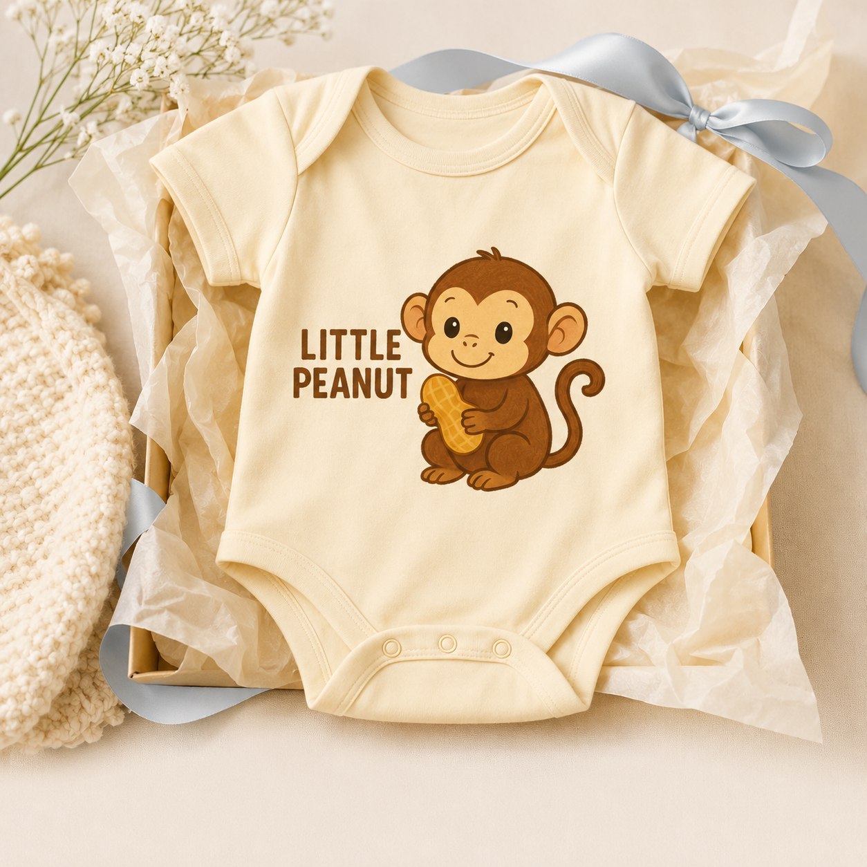 Little peanut baby onesie lifestyle image
