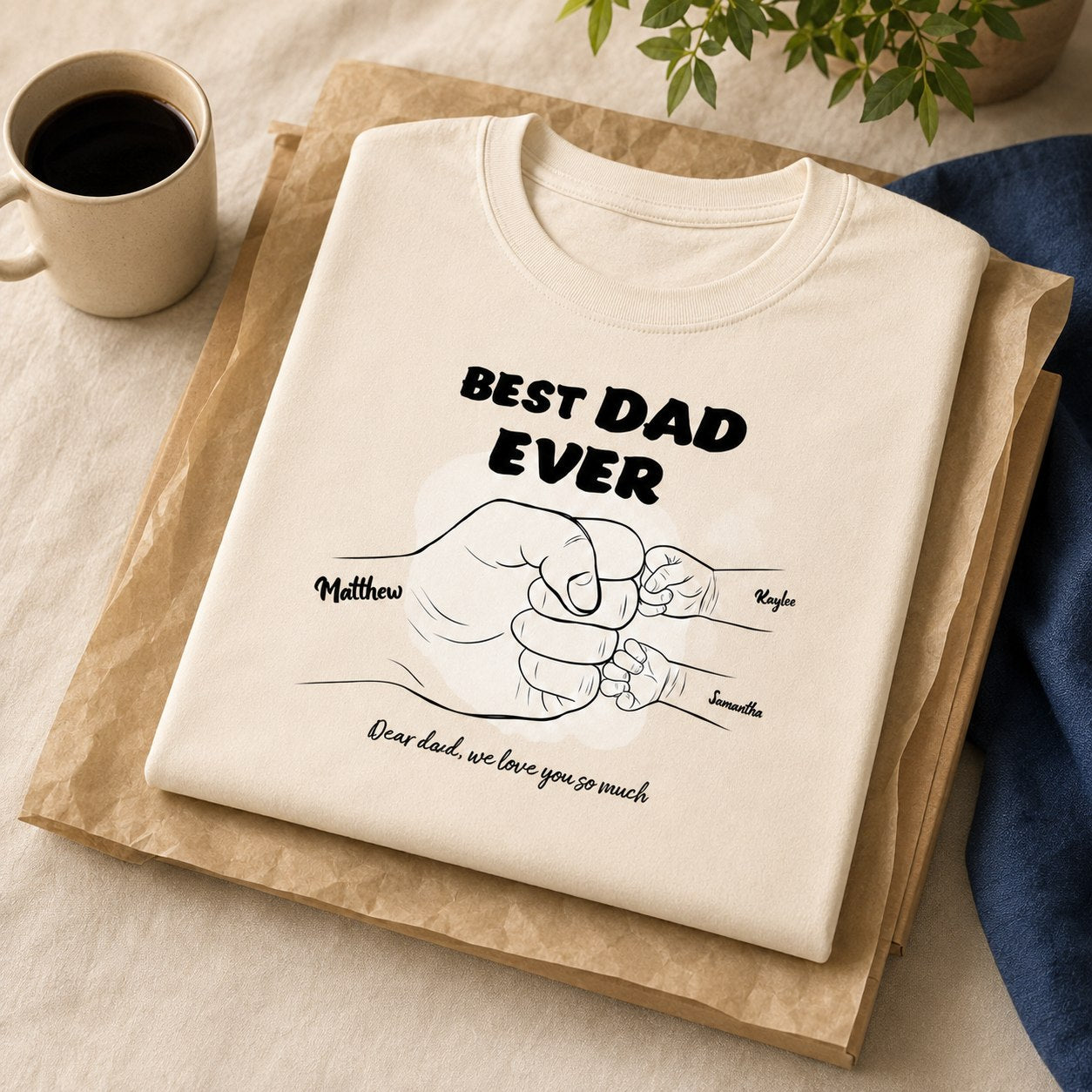 Best dad ever t-shirt lifestyle image